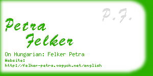 petra felker business card